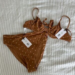 NWT | WEWOREWHAT | Swim Suit | Polka dots | Bottom L & Top M